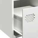 vidaXL Buffet blanc 35x39x73 5 cm acier laminé à froid