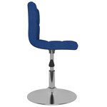 vidaXL Chaise pivotante de salle à manger Bleu Tissu