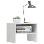 vidaXL Tables de chevet 2Pièces Blanc brillant 40x30x30cm Bois ingénierie