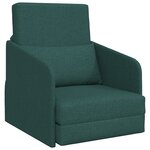 vidaXL Canapé-lit de sol 2-en-1 Vert foncé 65x80x83 cm Tissu