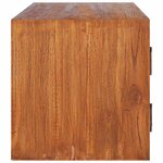 vidaXL Meuble TV mural 90x30x30 cm Bois de teck massif