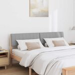 vidaXL Tête de lit capitonnée Gris clair 160 cm Pin massif