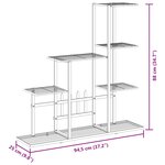 vidaXL Support pour plantes 94 5x25x88 cm Noir Métal