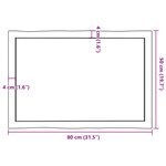vidaXL Dessus de table bois massif traité bordure assortie