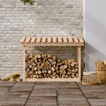 vidaXL Support pour bois de chauffage 108x64 5x78 cm Bois de pin