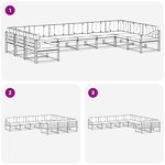 vidaXL Ensemble de canapés d'extérieur 10 pc Blanc et gris clair
