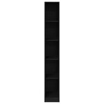 vidaXL Armoire en chêne noir - 30 x 50 x 200 cm  faite en bois technique.