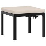 vidaXL Ensemble de banc de jardin avec coussins 3 Pièces noir