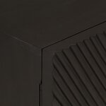 vidaXL Buffet noir 55x30x76 cm bois massif de manguier et fer