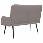 vidaXL Sofa 2 places Taupe 115 x 61 x 87 cm Tissu