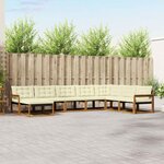 vidaXL Ensemble de canapés d'extérieur 8 Pièces Naturel et Crème