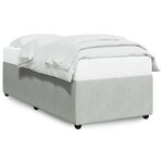 vidaXL Cadre de lit Gris clair 90x190 cm Velours