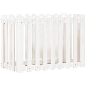 vidaXL Lit surélevé de jardin design de clôture 100x50x70cm pin massif