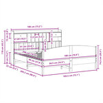 vidaXL Lit bibliothèque sans matelas cire marron 180x200 cm pin massif