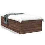 vidaXL Cadre de lit sans matelas chêne marron 90x200 cm