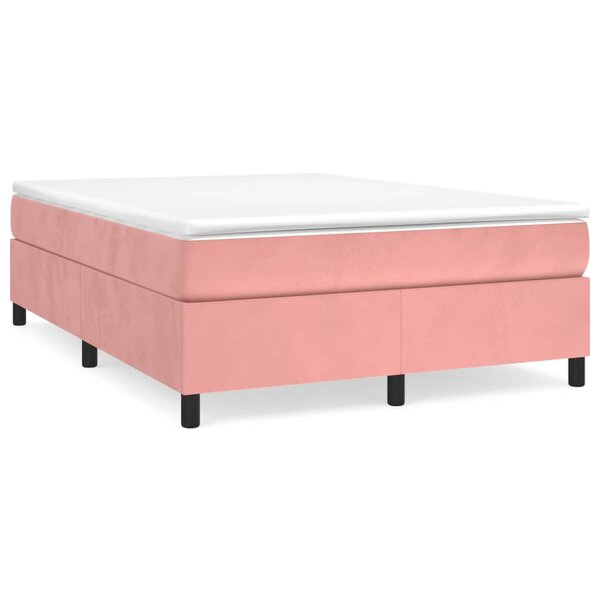 vidaXL Cadre de lit Rose 140x200 cm Velours
