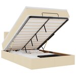 vidaXL Cadre de lit ottoman avec matelas crème 120x190 cm tissu