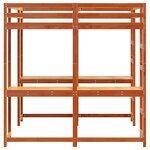 vidaXL Lit superposé et bureau et échelle 160x200cm bois de pin massif