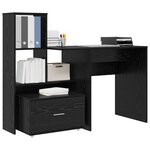 vidaXL Bureau Chêne noir 131 5 x 50 x 106 5 cm Bois d'ingénierie