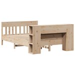 vidaXL Lit bibliothèque sans matelas 140x190 cm bois de pin massif