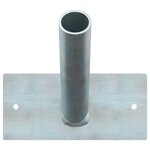 vidaXL Support de mât de drapeau Argent 13 x 6 cm Acier