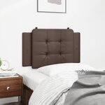 vidaXL Coussin de tête de lit Zadar marron 90 cm similicuir