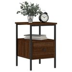 vidaXL Tables de chevet 2 Pièces chêne marron 34x36x50 cm bois ingénierie