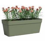 Jardinière plastique rectangulaire vert cendre - 49 9 x 20 x hauteur 18 1 cm
