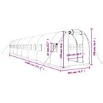 vidaXL Serre avec cadre en acier blanc 28 m² 14x2x2 m