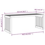 vidaXL Banc de jardin extensible blanc 212 5x40 5x45cm bois massif pin