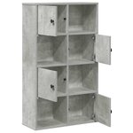 vidaXL Bibliothèque gris béton 60x24x101 5 cm bois d'ingénierie