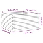 vidaXL Jardinière 90x90x46 cm bois massif de douglas