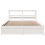 vidaXL Cadre de lit avec tête de lit sans matelas blanc 140x190 cm