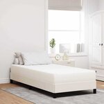 vidaXL Matelas de Lit avec matelas Crème 80 x 200 cm tissu