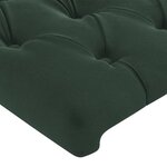 vidaXL Tête de lit à LED Vert foncé 93x16x78/88 cm Velours