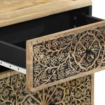 vidaXL Table de chevet 50x33x60 cm bois de manguier massif