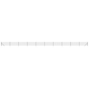 vidaXL Clôture en treillis métallique et ancrage anthracite 0 8x25 m