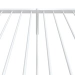 vidaXL Cadre de lit métal sans matelas avec pied de lit blanc 90x200cm