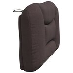 vidaXL Coussin de tête de lit Hvar marron foncé 100 cm tissu