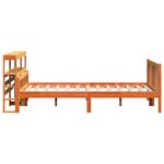 vidaXL Cadre de lit et tête de lit cire marron 150x200 cm bois de pin