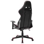 vidaXL Chaise de jeu Noir et rouge bordeaux Cuir artificiel