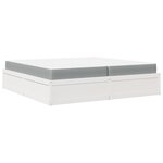 vidaXL Lit avec matelas blanc 200x200 cm bois massif de pin