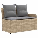 vidaXL Ensembles de meubles 4 Pièces Beige et Gris clair Rotin PE