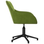 Chaise fauteuil siège pivotante de bureau informatique étude clairvelours vert 02_0024185