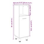 vidaXL Armoire de salle de bain chêne sonoma 30 5x30x95 cm