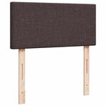vidaXL Cadre de lit ottoman avec matelas marron foncé 80x200 cm tissu