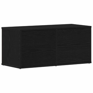 vidaXL Meuble TV avec tiroir Noir 80 x 34 x 35.5 cm Bois d'ingénierie