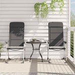 vidaXL Chaise de camping lot de 2 Gris 58x69x111 cm Aluminium