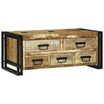 vidaXL Table basse 90x50x38 cm en bois de manguier massif