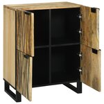 vidaXL Buffet 60x33 5x75 cm en Bois Massif de Manguier et Bois Agencé